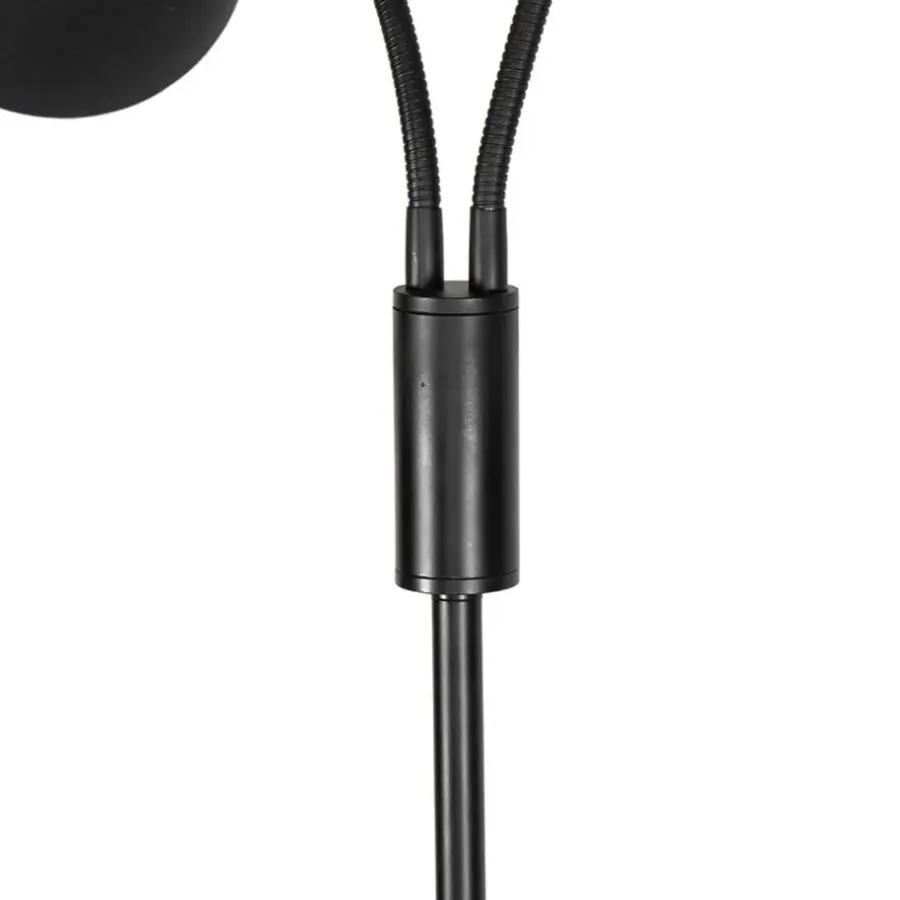 Staande Lampen-QAZQA vloerlampen carmen zwart e14
