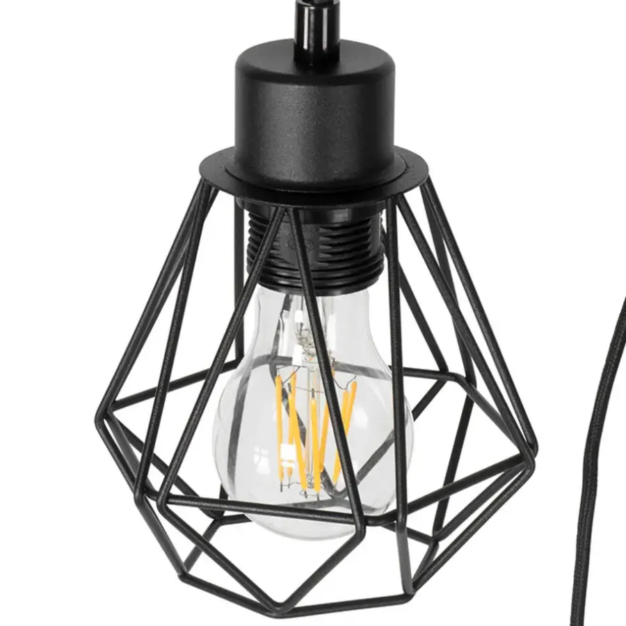 Staande Lampen-QAZQA vloerlampen chon zwart e27