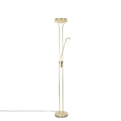 QAZQA vloerlampen diva goudkleurig geïntegreerde led