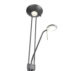 Staande Lampen-QAZQA vloerlampen diva zwart geïntegreerde led