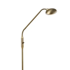 Staande Lampen-QAZQA vloerlampen eva bruin geïntegreerde led
