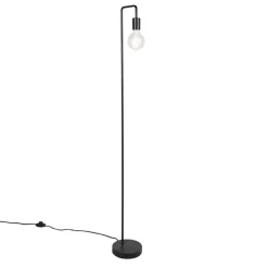 Staande Lampen-QAZQA vloerlampen facil zwart e27