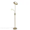 Staande Lampen-QAZQA vloerlampen fez bruin geïntegreerde led