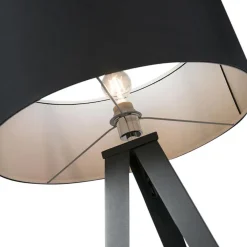 QAZQA vloerlampen ilse zwart e27