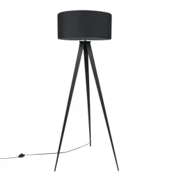 QAZQA vloerlampen ilse zwart e27