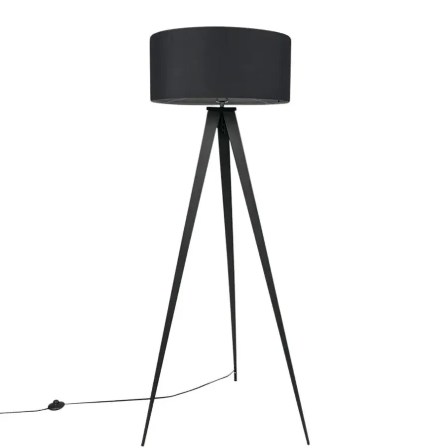 QAZQA vloerlampen ilse zwart e27