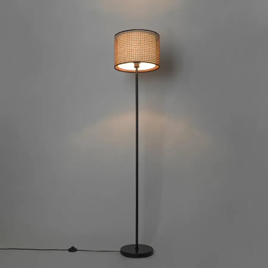 Staande Lampen-QAZQA vloerlampen kata crème e27