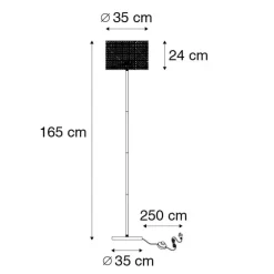 Staande Lampen-QAZQA vloerlampen kata crème e27