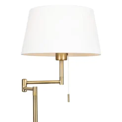 Staande Lampen-QAZQA vloerlampen ladas bruin e27