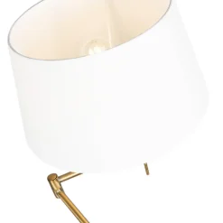 Staande Lampen-QAZQA vloerlampen ladas bruin e27