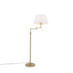 Staande Lampen-QAZQA vloerlampen ladas bruin e27