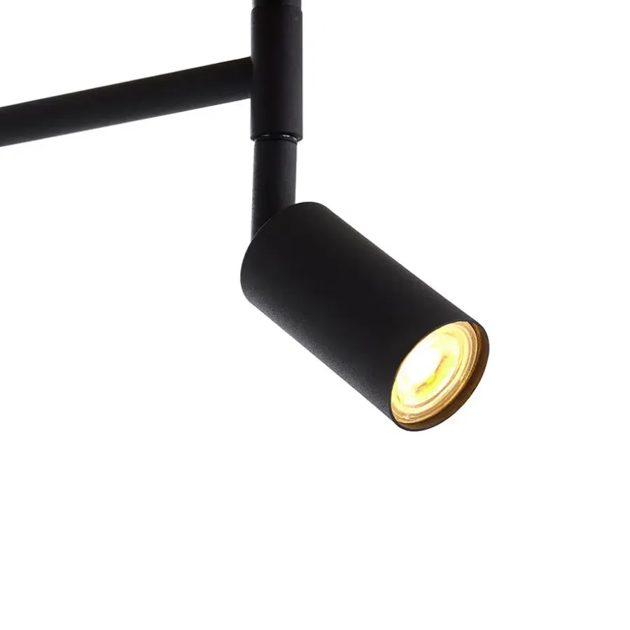 Staande Lampen-QAZQA vloerlampen ladas zwart e27