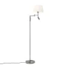 QAZQA vloerlampen ladas zilverkleurig e27