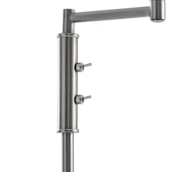 QAZQA vloerlampen ladas zilverkleurig e27