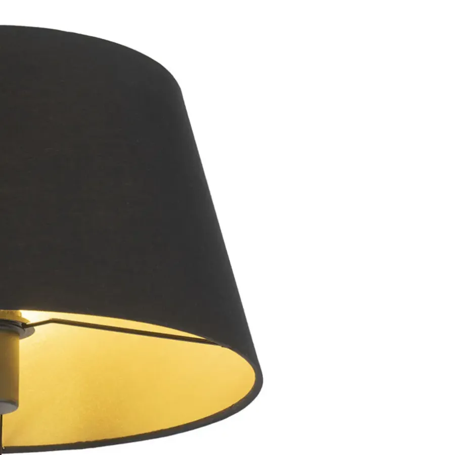 Staande Lampen-QAZQA vloerlampen ladas zwart e27