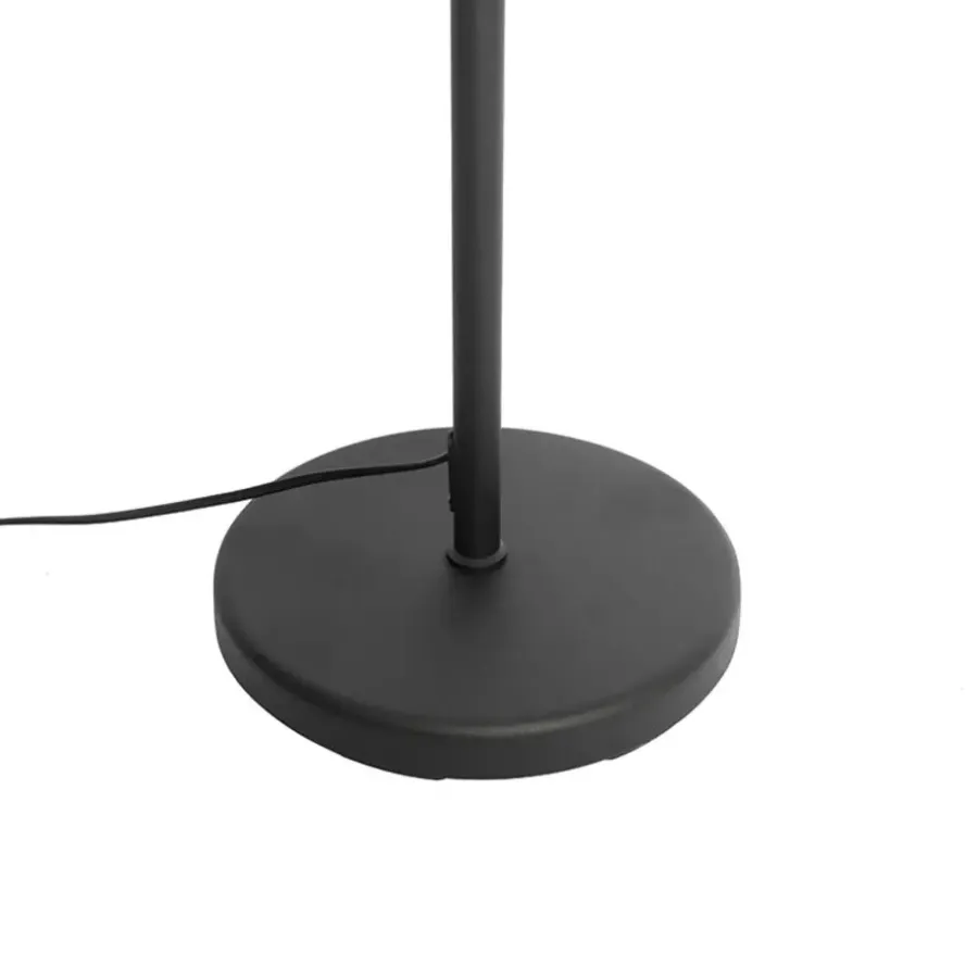 Staande Lampen-QAZQA vloerlampen ladas zwart e27