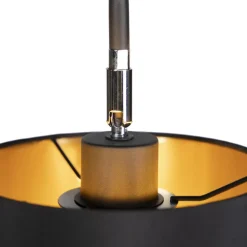 QAZQA vloerlampen lofty zwart e27