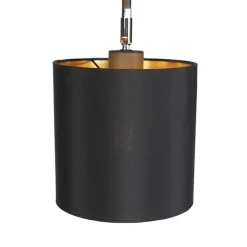 QAZQA vloerlampen lofty zwart e27