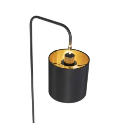 QAZQA vloerlampen lofty zwart e27