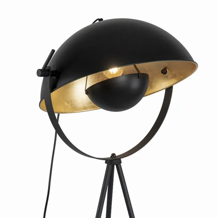 QAZQA vloerlampen magnax zwart e27