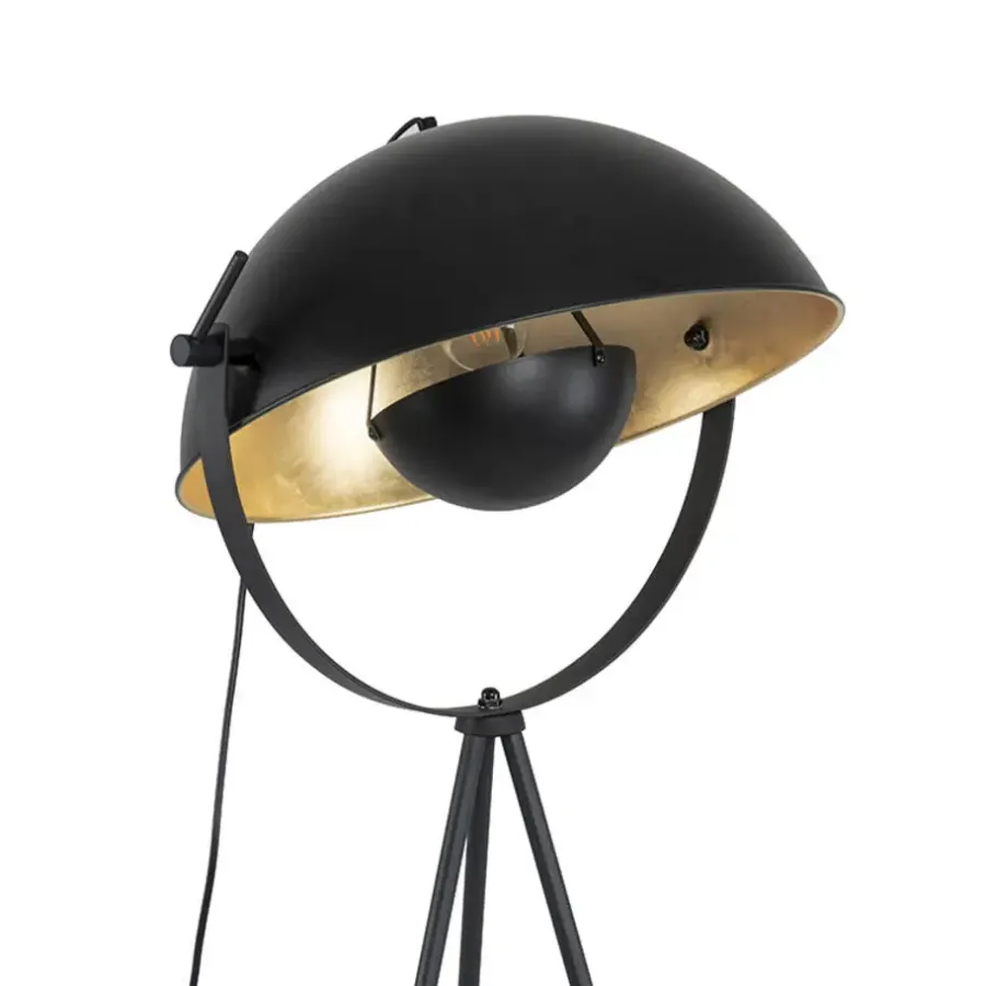 QAZQA vloerlampen magnax zwart e27