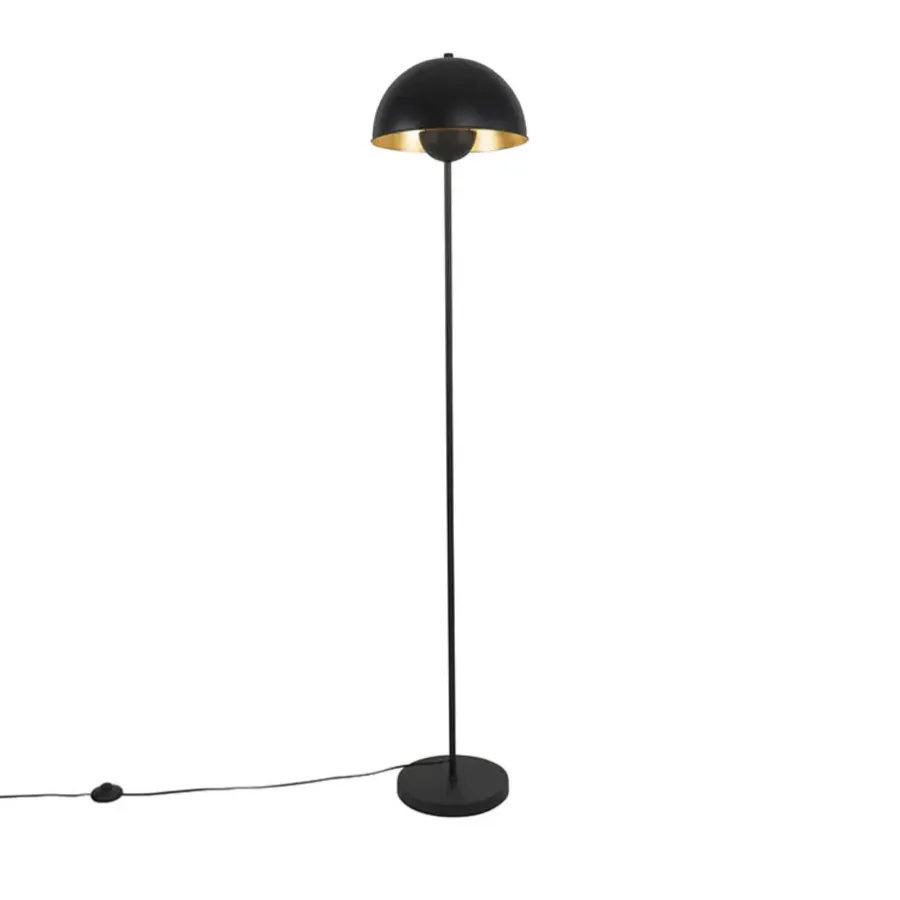Staande Lampen-QAZQA vloerlampen magnax zwart e27