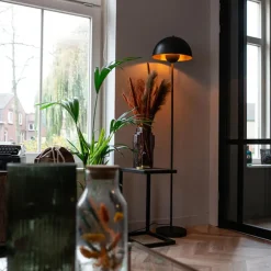 Staande Lampen-QAZQA vloerlampen magnax zwart e27