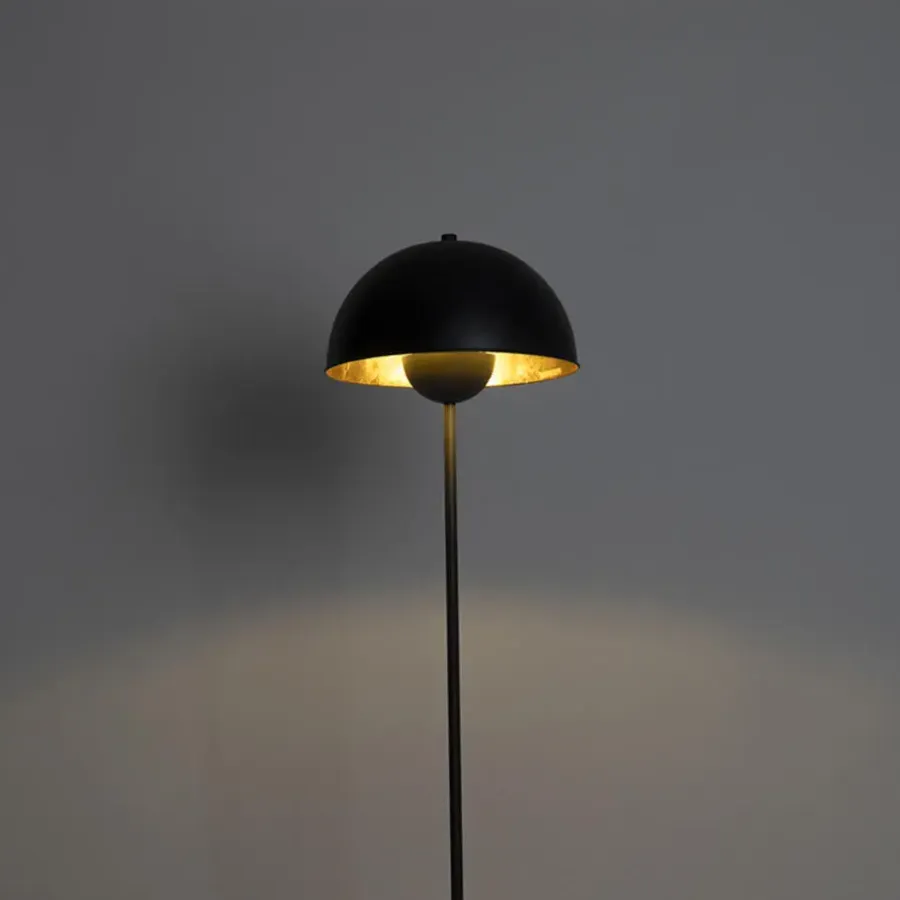 Staande Lampen-QAZQA vloerlampen magnax zwart e27