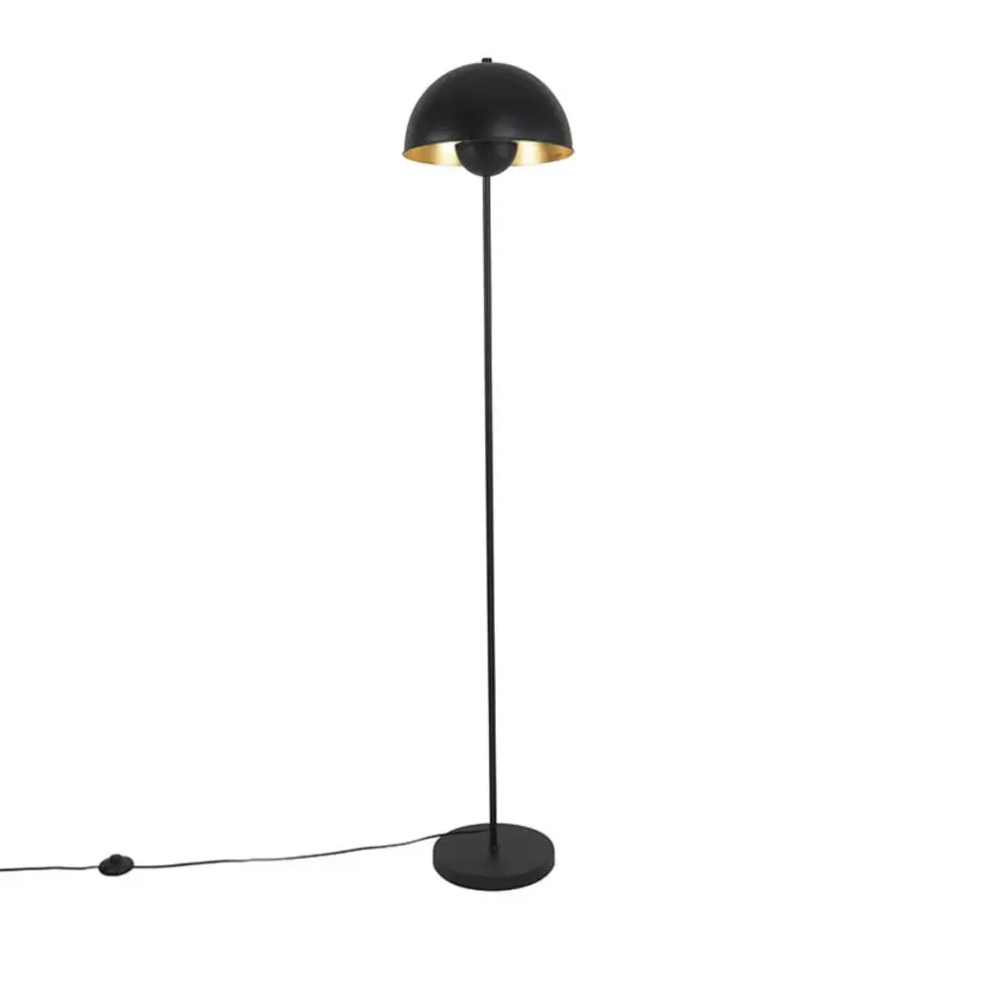 Staande Lampen-QAZQA vloerlampen magnax zwart e27