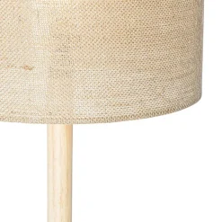 QAZQA vloerlampen mels crème e27