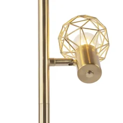 QAZQA vloerlampen mesh goudkleurig e14