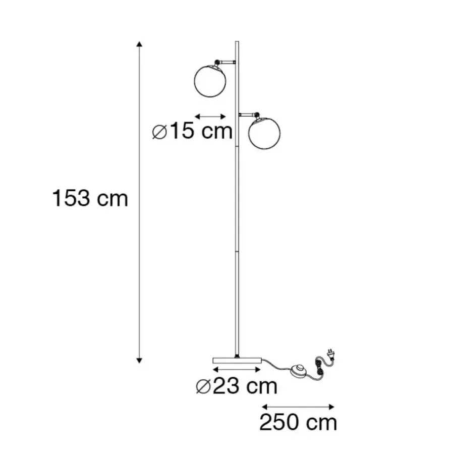 Staande Lampen-QAZQA vloerlampen pallon zilverkleurig e14