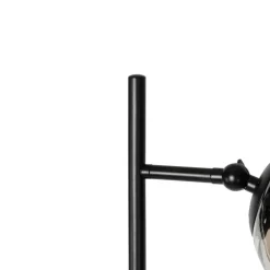 Staande Lampen-QAZQA vloerlampen pallon zilverkleurig e14