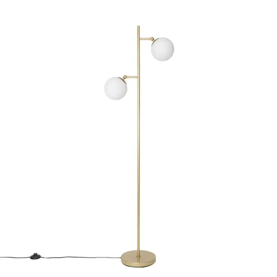 Staande Lampen-QAZQA vloerlampen pallon wit e14