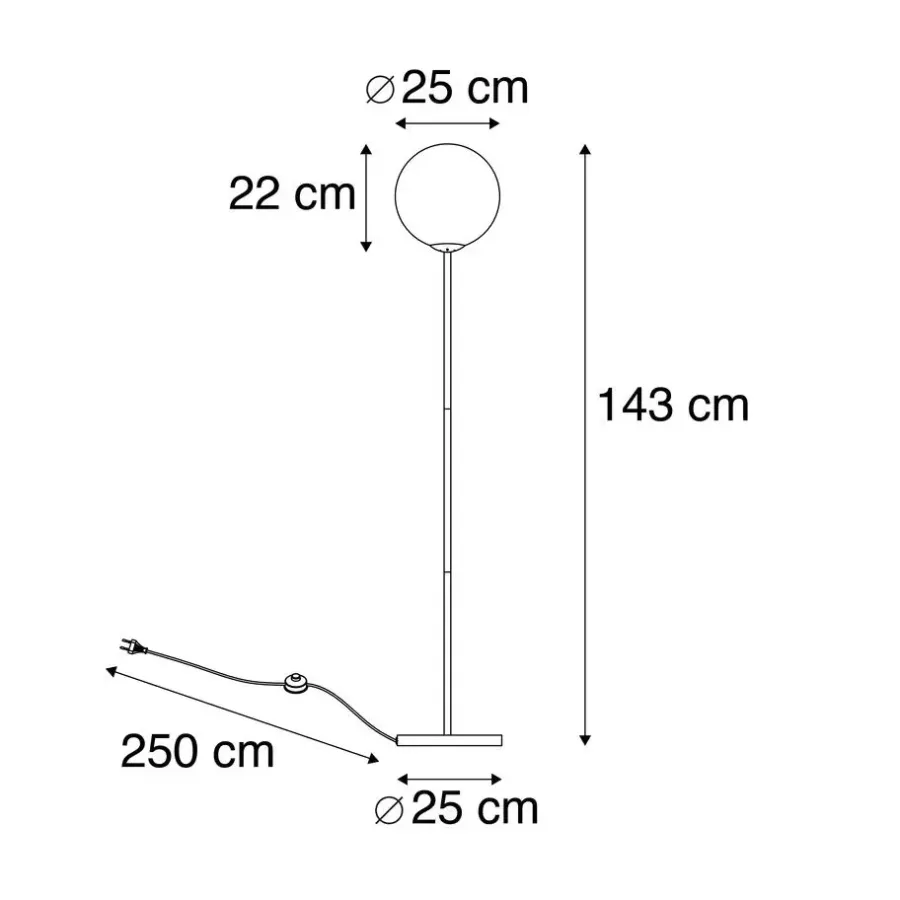 QAZQA vloerlampen pallon roze e27