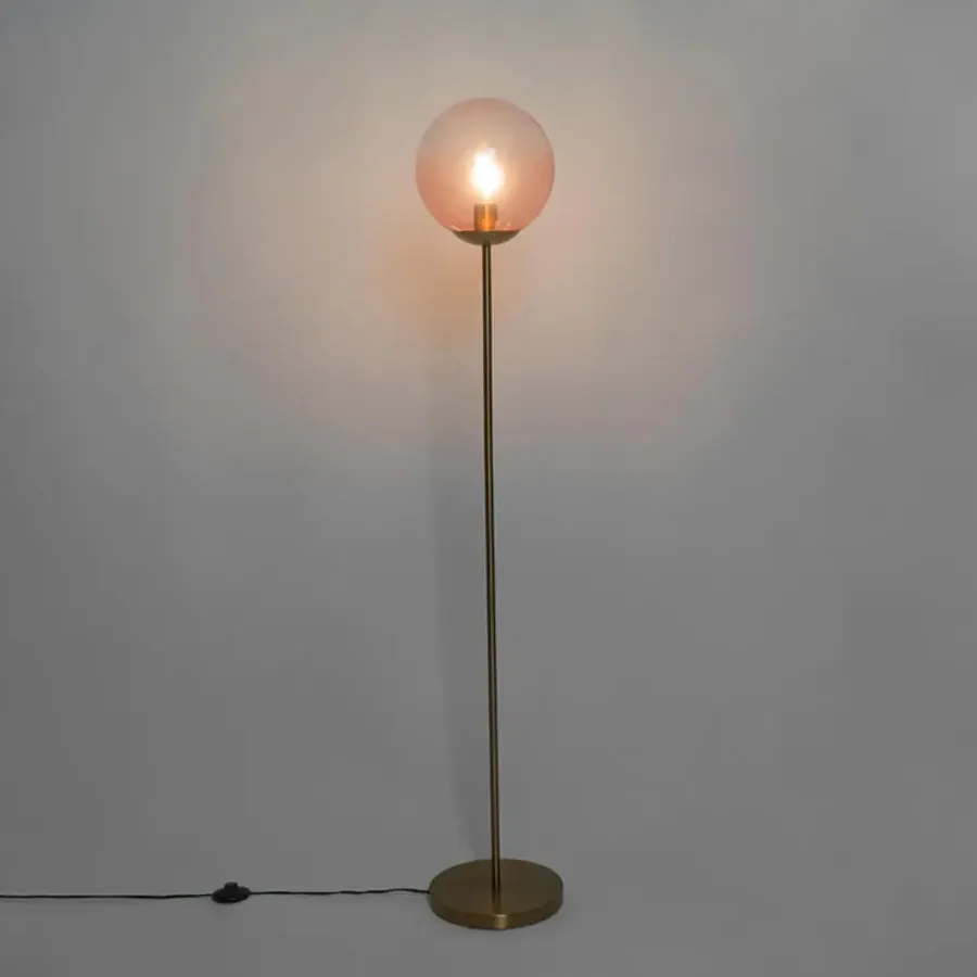 QAZQA vloerlampen pallon roze e27