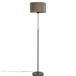 QAZQA vloerlampen parte fl taupe e27