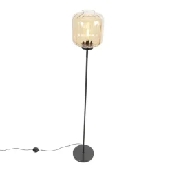 Staande Lampen-QAZQA vloerlampen qara beige e27