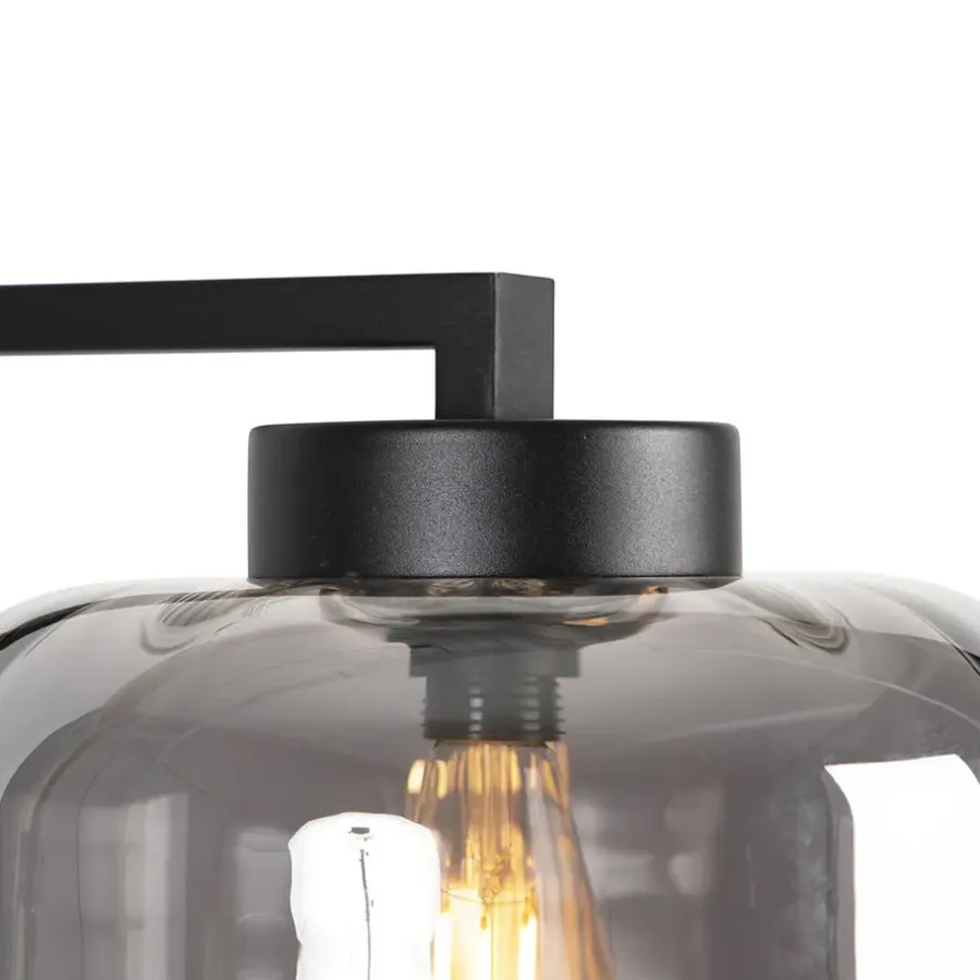 QAZQA vloerlampen qara zwart e27
