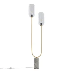 QAZQA vloerlampen rid goudkleurig e27
