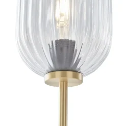 QAZQA vloerlampen rid goudkleurig e27
