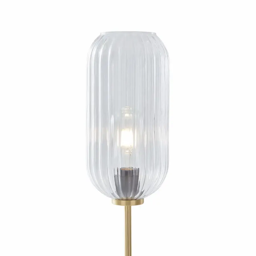 QAZQA vloerlampen rid goudkleurig e27