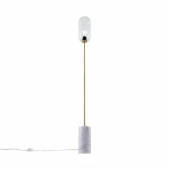 QAZQA vloerlampen rid goudkleurig e27