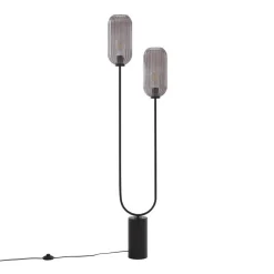 Staande Lampen-QAZQA vloerlampen rid zwart e27