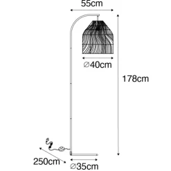Staande Lampen-QAZQA vloerlampen sam wit e27