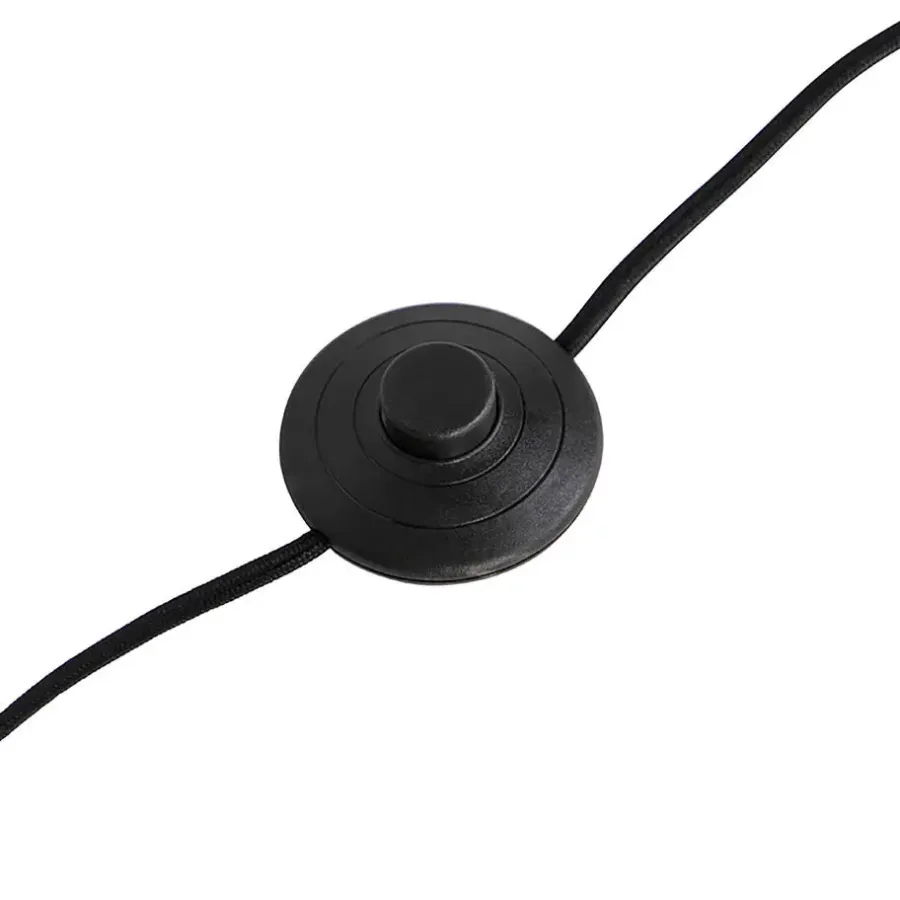 QAZQA vloerlampen simplo stof zwart e27