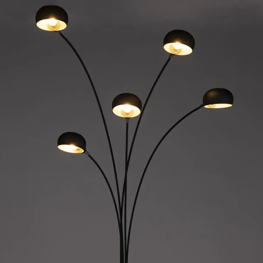 Staande Lampen-QAZQA vloerlampen sixties zwart e14