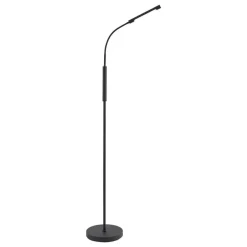 Staande Lampen-QAZQA vloerlampen statler zwart geïntegreerde led
