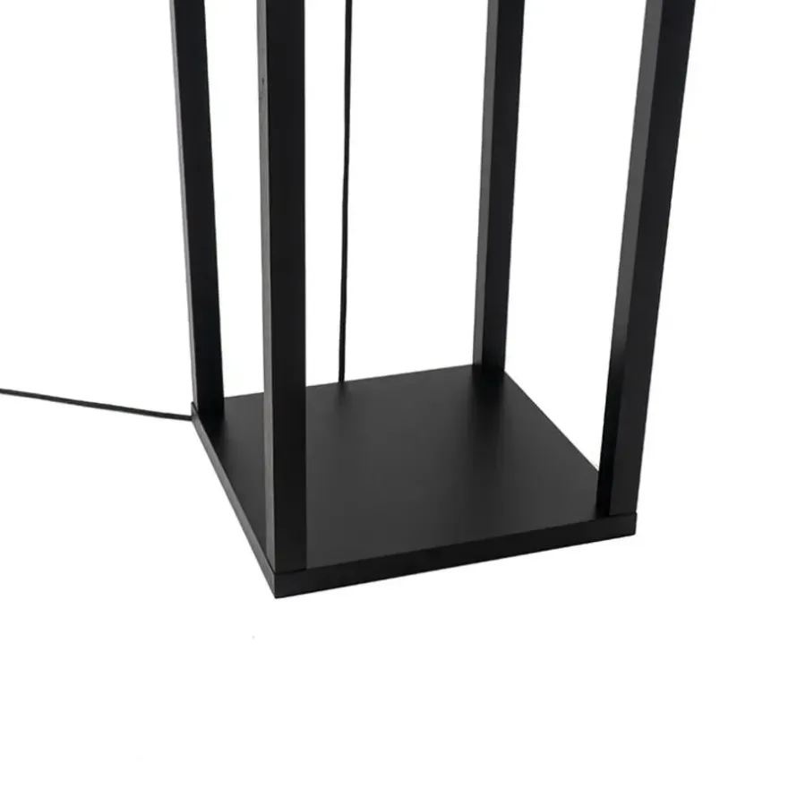 QAZQA vloerlampen stojan zwart e27