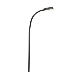 Staande Lampen-QAZQA vloerlampen trax zwart geïntegreerde led